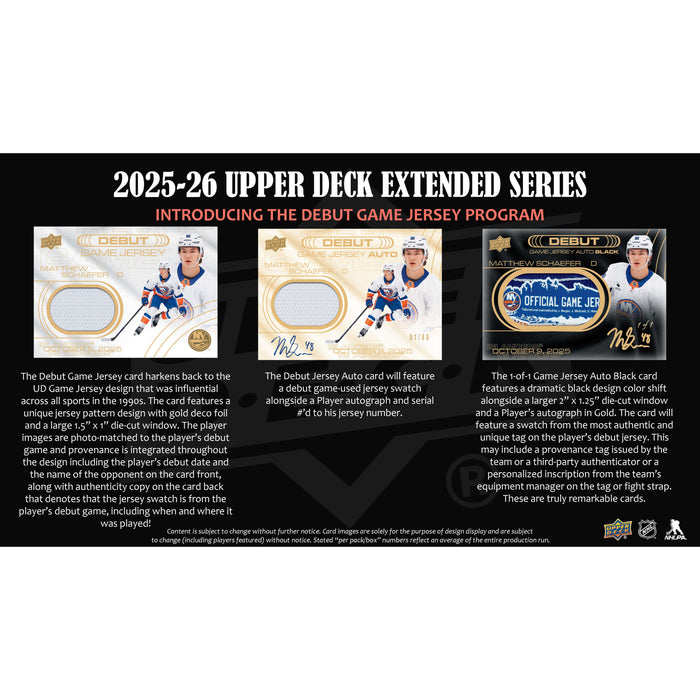 2025-26 Upper Deck Extended Series Hobby Box