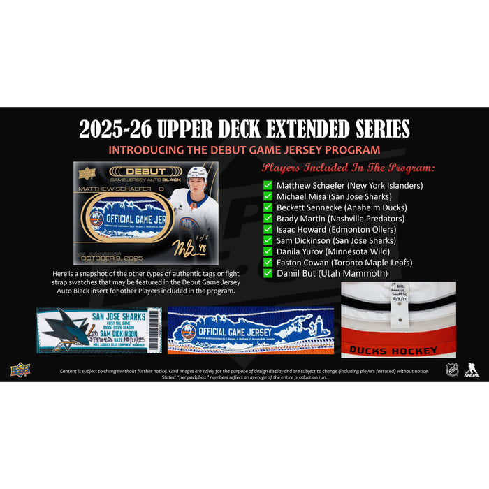 2025-26 Upper Deck Extended Series Hobby Box