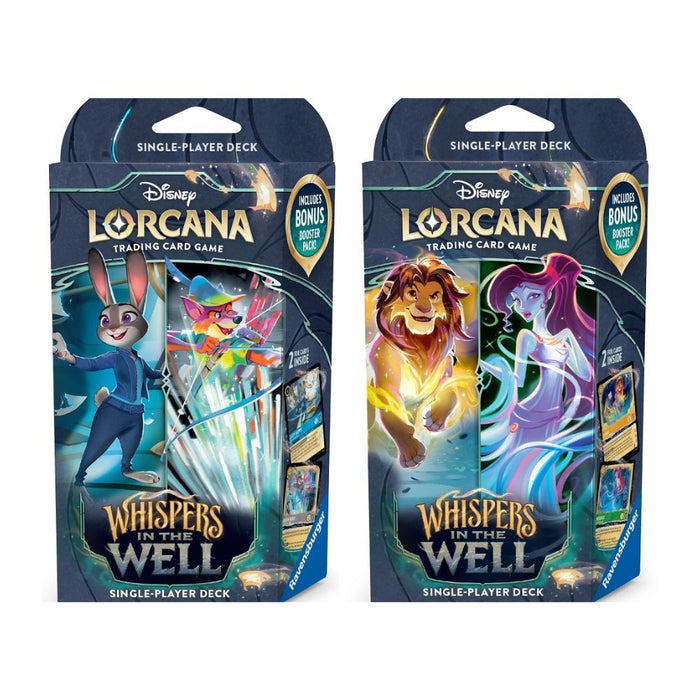 Disney Lorcana - Set 10 - Whispers In The Well Starter Deck (Bundle of 2)